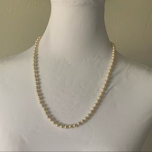 Faux pearl necklace 24”